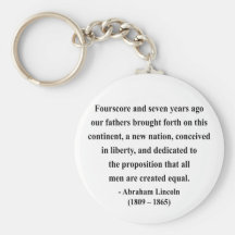 Cita 5a de Abraham Lincoln Llavero Personalizado