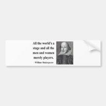 Cita 5b de Shakespeare Pegatina De Parachoque