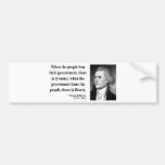 Cita 5b de Thomas Jefferson Pegatina De Parachoque