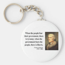 Cita 5c de Thomas Jefferson Llaveros Personalizados