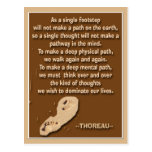 Cita de causa pensada por Thoreau Postales