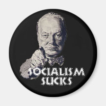 Cita de Churchill: ¡El socialismo chupa! Imán De Frigorifico