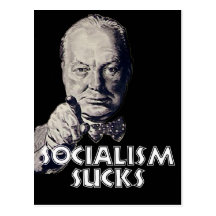 Cita de Churchill: ¡El socialismo chupa! Postales