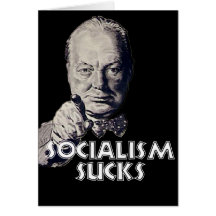 Cita de Churchill: ¡El socialismo chupa! Felicitación