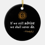 Cita de Elizabeth I en la indecisión Adornos De Navidad