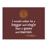 Cita de Elizabeth I sobre boda Tarjetas Postales