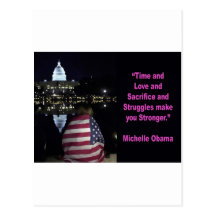Cita de la inspiración de Michelle Obama Tarjeta Postal