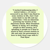 cita de Paul Ryan Pegatinas