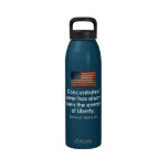Cita de Ronald Reagan con la bandera americana ant Botellas De Agua Reutilizables