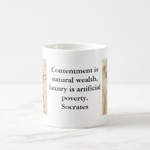 Cita de Sócrates sobre minimalism y materialismo Taza De Café