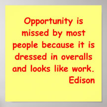 Cita de Thomas Edison Posters