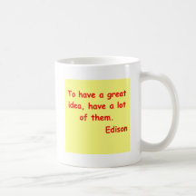 Cita de Thomas Edison Taza