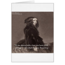 Cita del deseo de la fe de Elizabeth Barrett Brown Tarjeton
