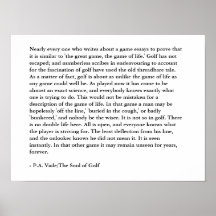 Cita del golf: The Game de la vida Posters