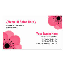 Cita del salón del Cosmetologist - anémona de las  Tarjeta De Visita
