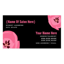 Cita del salón del Cosmetologist - tulipanes de la Plantillas De Tarjeta De Negocio