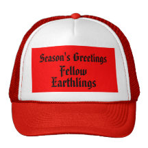 Cita divertida roja de Navidad de los "Earthlings  Gorros Bordados