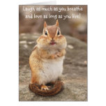 Cita feliz de la risa del Chipmunk Felicitacion