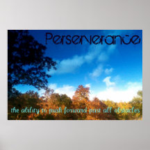 Cita inspirada de la virtud de Perserverance Poster