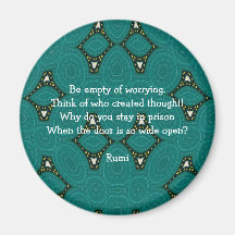 Cita inspirada de Rumi con diseño tribal Imán