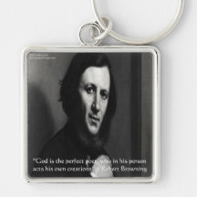 Cita perfecta del poeta de dios de Robert Browning Llavero Personalizado