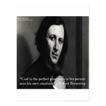 Cita perfecta del poeta de dios de Robert Browning Tarjetas Postales