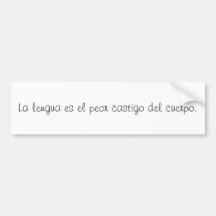 Citas del español etiqueta de parachoque