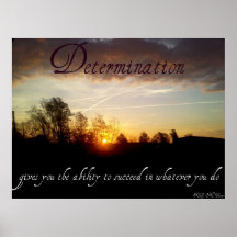 Citas inspiradas de la determinación posters