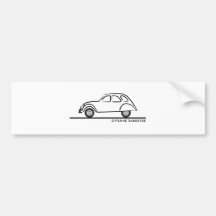 Citroen 2CV Etiqueta De Parachoque