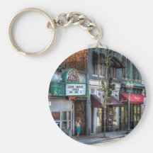 Ciudad - abajo de una calle fina llaveros personalizados