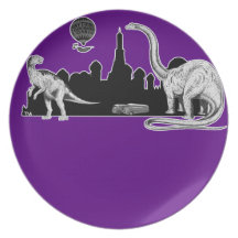 ciudad de Dino Platos Para Fiestas