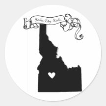 Ciudad de Idaho Etiquetas Redondas