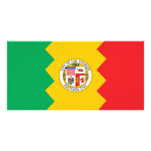 Ciudad de la bandera de Los Ángeles Tarjetas Con Fotos Personalizadas