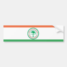 Ciudad de la bandera de Miami Pegatina De Parachoque
