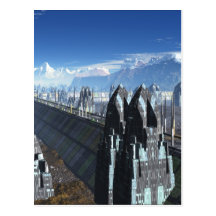 Ciudad de la ciencia ficción postales