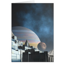 Ciudad de la ciencia ficción tarjetas