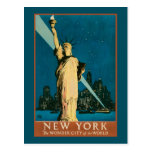 Ciudad de la maravilla de Nueva York del mundo Tarjetas Postales