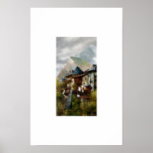 Ciudad de la montaña impresiones