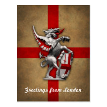 Ciudad de la postal del dragón de Londres