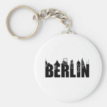 Ciudad de los rascacielos del horizonte de Berlín Llavero Personalizado