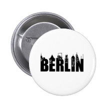 Ciudad de los rascacielos del horizonte de Berlín Pin
