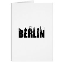 Ciudad de los rascacielos del horizonte de Berlín Felicitación