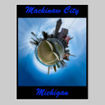 Ciudad de Mackinaw, planeta de Michigan tarjetas postales