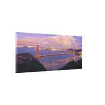 Ciudad de San Francisco con la lona de puente Gold Impresiones En Lona
