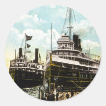 Ciudad de St. Ignace y ciudad de Cleveland, línea  Pegatinas