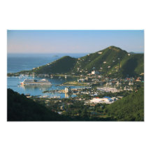 Ciudad del camino, Tortola, British Virgin Islands Impresion Fotografica