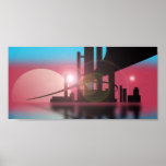 Ciudad del delta plana poster
