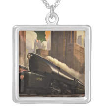 Ciudad del vintage, tren del duplex T1 en pistas d Joyerias Personalizadas