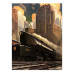 Ciudad del vintage, tren del duplex T1 en pistas d Postales