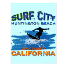 CIUDAD HUNTINGTON BEACH DE LA RESACA POSTALES